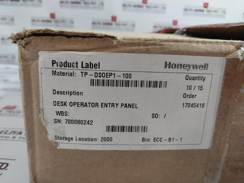 Honeywell Tp-dsoep1-100 Desk Operator Entry Panel 51402497-200 Rev G 51305418100