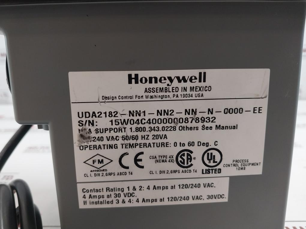 Honeywell Uda2182-nn1-nn2-nn-n-0000-ee Dual Input Analytical Analyzer 2.5-meter
