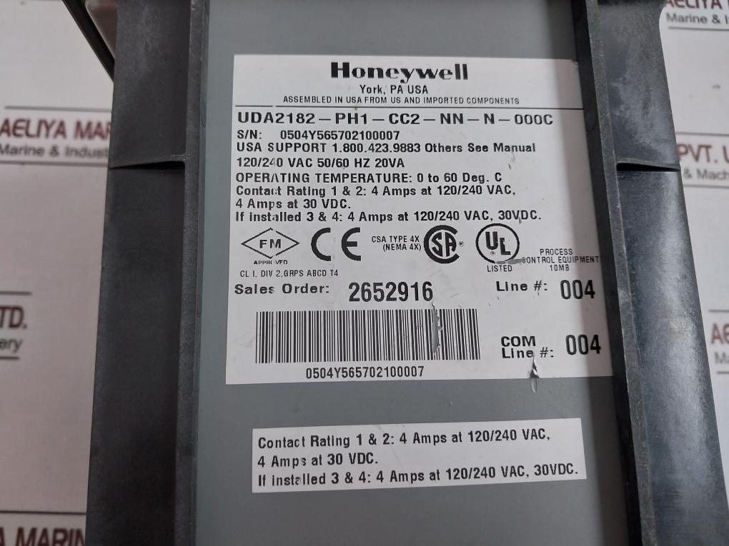 Honeywell Uda2182-ph1-cc2-nn-n-000C Transmitter 120/240Vac 30Vdc