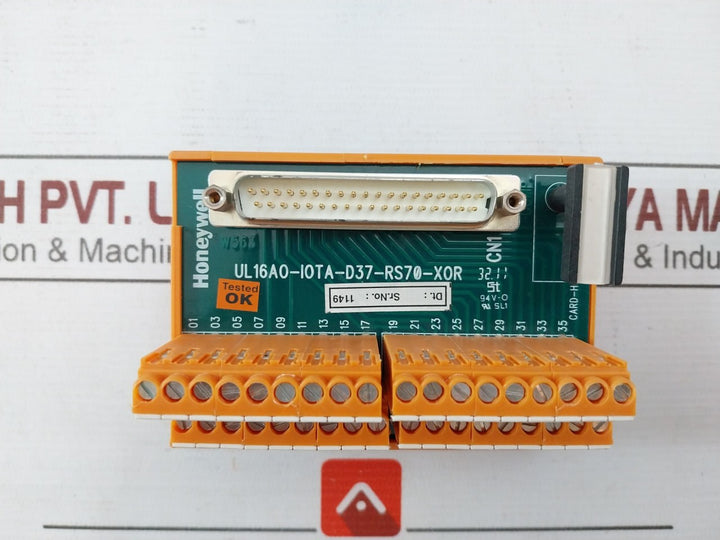 Honeywell Ul16Ao-iota-d37-rs70-xor Input Interface Male Connector 94V-0