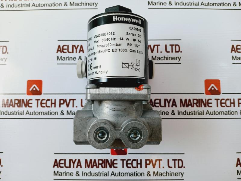 Honeywell Ve4015b1012 Solenoid Gas Valve Ve4000 Series 360mbar Rp 1/2 Inch Ip54