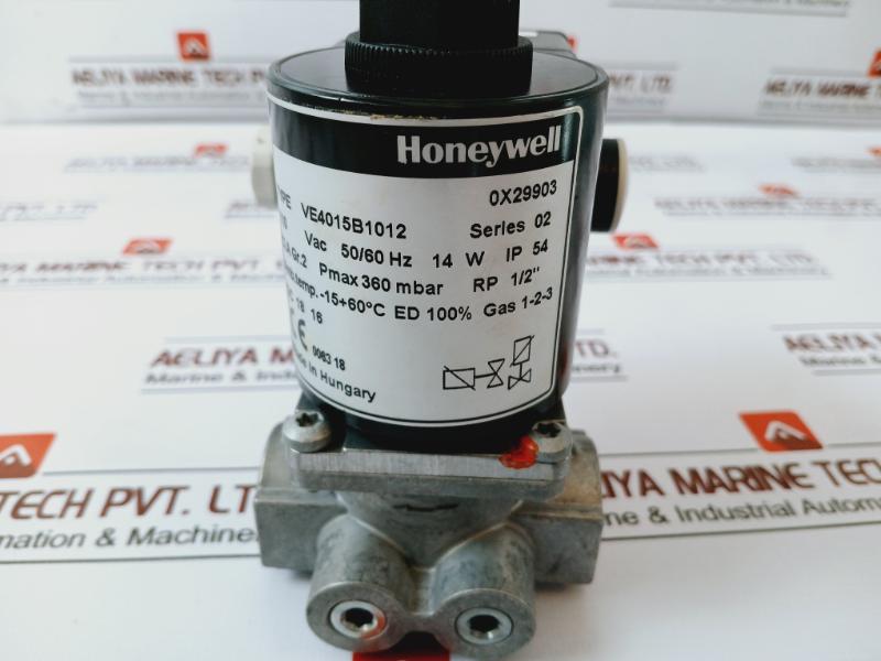 Honeywell Ve4015b1012 Solenoid Gas Valve Ve4000 Series 360mbar Rp 1/2 Inch Ip54