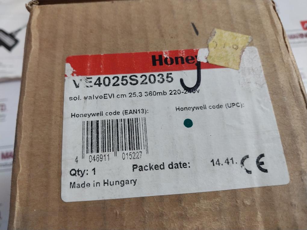 HONEYWELL VE4025S2035 VE4000 Series Gas Valve 220-240VAC 50/60 Hz 16W IP54