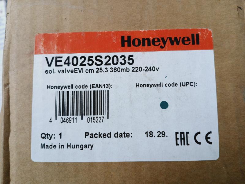 Honeywell Ve4025s2035 Gas Valve Ve4000 Series 220-240vac 16w Ip54 360mbar