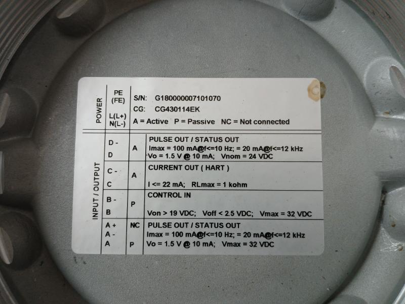 Honeywell Versaflow Coriolis 6000C S08 Flow Meter 100-230Vac 50-60Hz 22Va