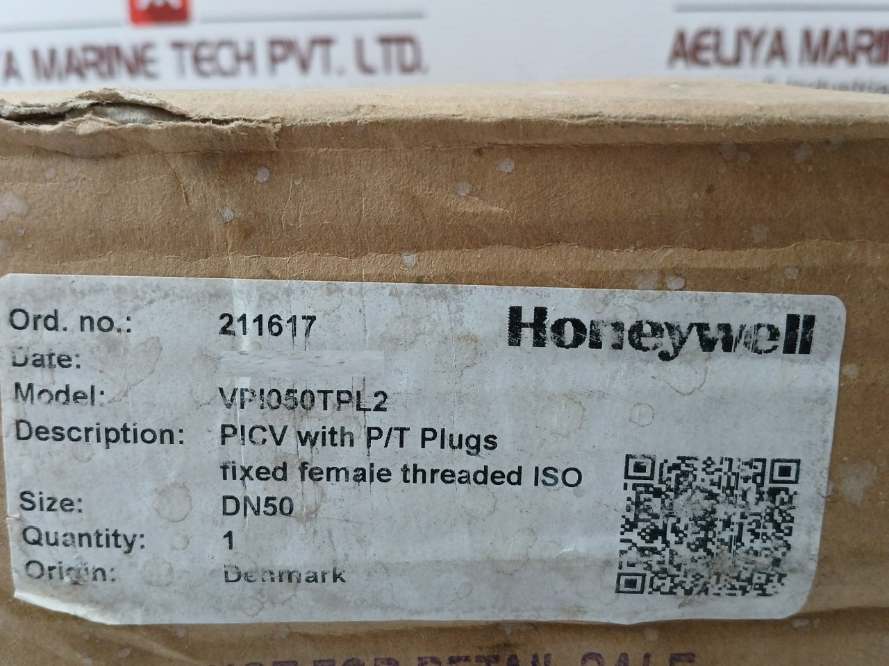 Honeywell Vpi050Tpl2 Pressure Independent Control Valve Dn40/50 Pn25
