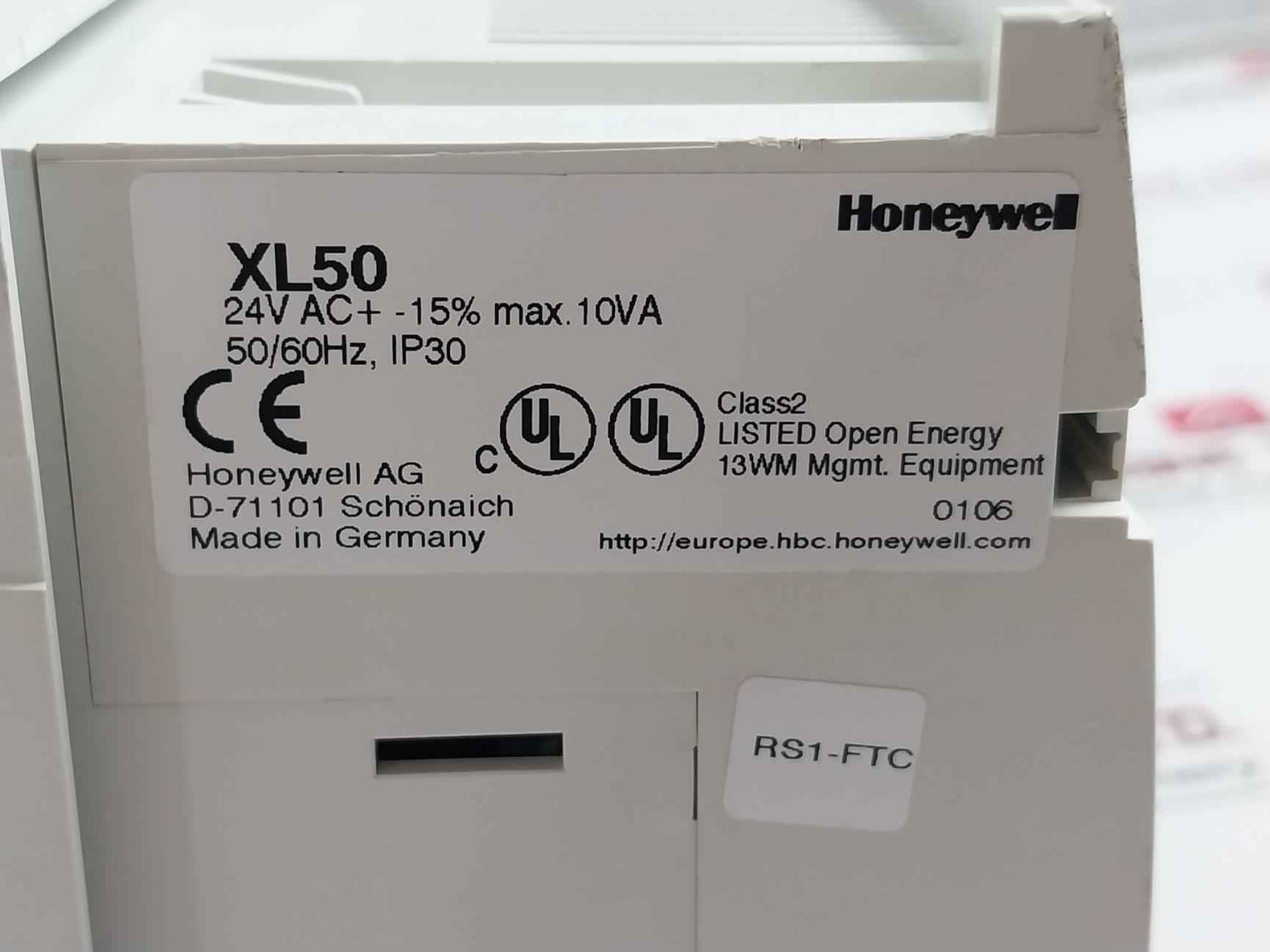 Honeywell Xl50 Programmable Controller 50/60Hz Ip30 Max. 10Va