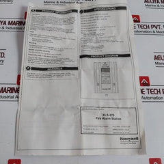 Honeywell Xls-270 Manual Pull Station 240589p 270322p Rev.:02/a 3302496-014