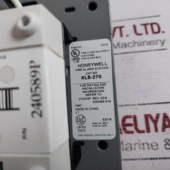 Honeywell Xls-270 Manual Pull Station 240589p 270322p Rev.:02/a 3302496-014