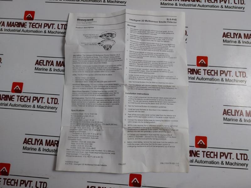 Honeywell Xls-phs Intelligent 3d Multisensor Smoke & Heat Detector