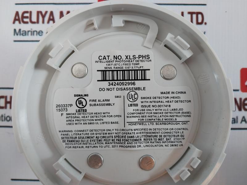 Honeywell Xls-phs Intelligent Photo/Heat Detector Fire Alarm Subassembly 270317P