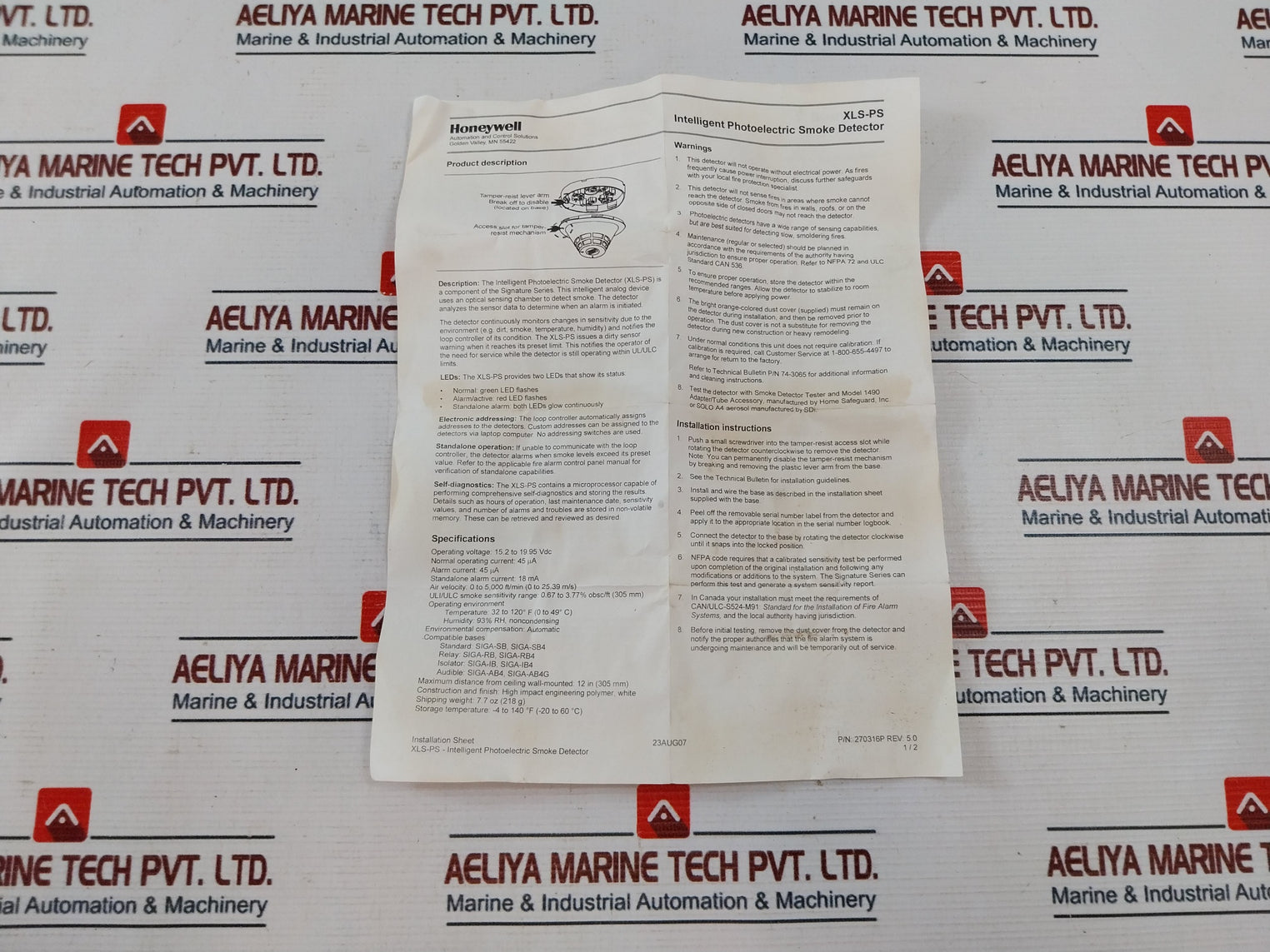 Honeywell Xls-ps Intelligent Photo Detector