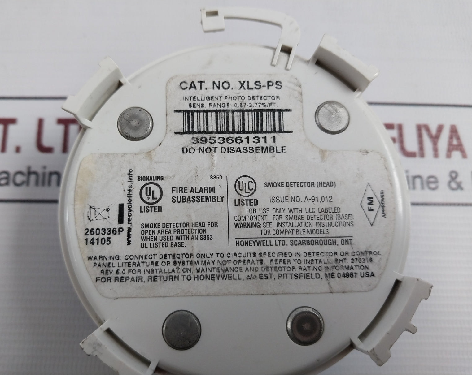Honeywell Xls-ps Photoelectric Smoke Detector 260336P 0.67-3.77%