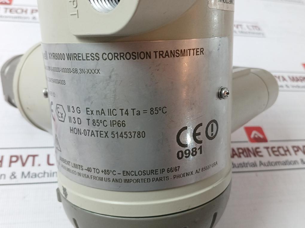 Honeywell Xyr6000 Wireless Corrosion Transmitter 51453543-001 Rev A Ip 66/67