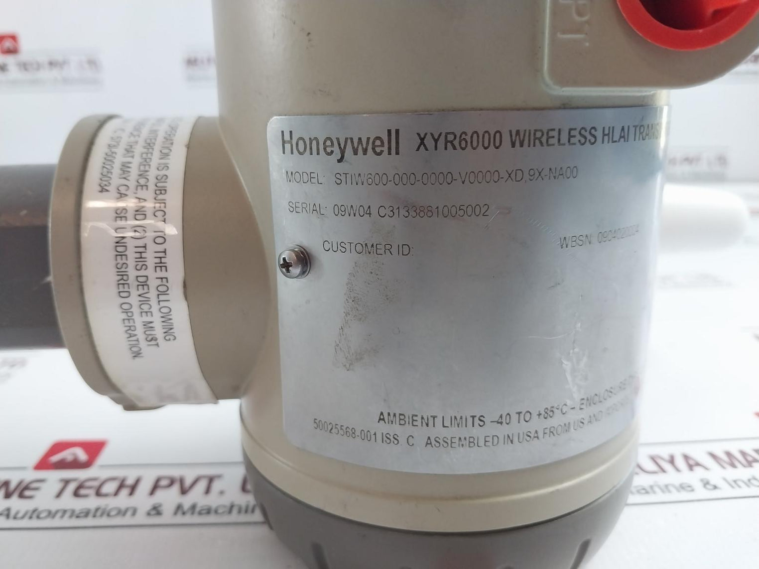 Honeywell Xyr6000 Wireless Pressure Transmitter Ip66/67 9X-na00 -40 To +85C
