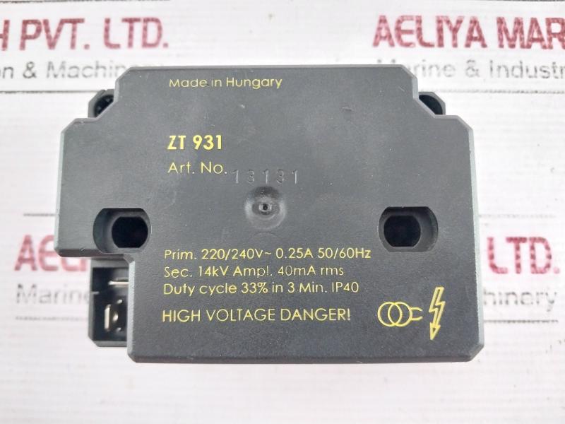 Honeywell Zt 931 Ignition Transformer 220/240V 0.25A 50/60 Hz