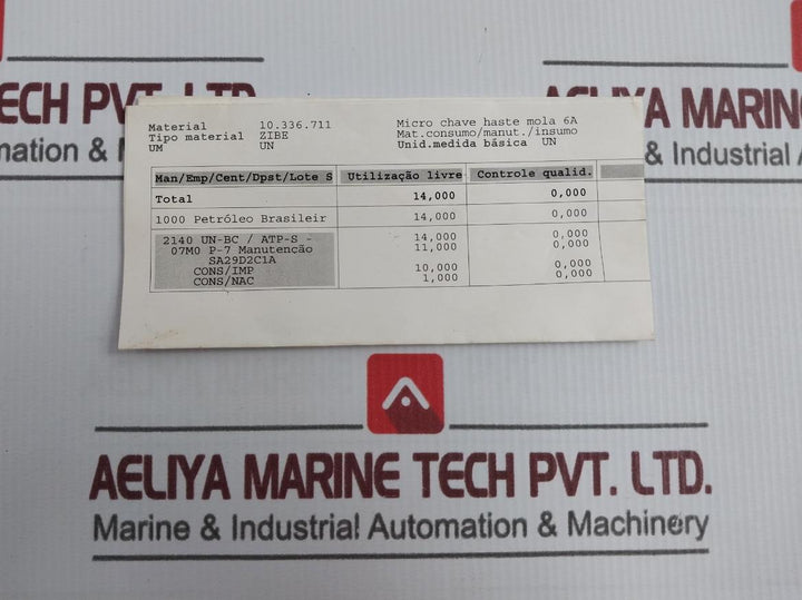 Honeywell 12Sx2-t Micro Switch With Spring Shaft