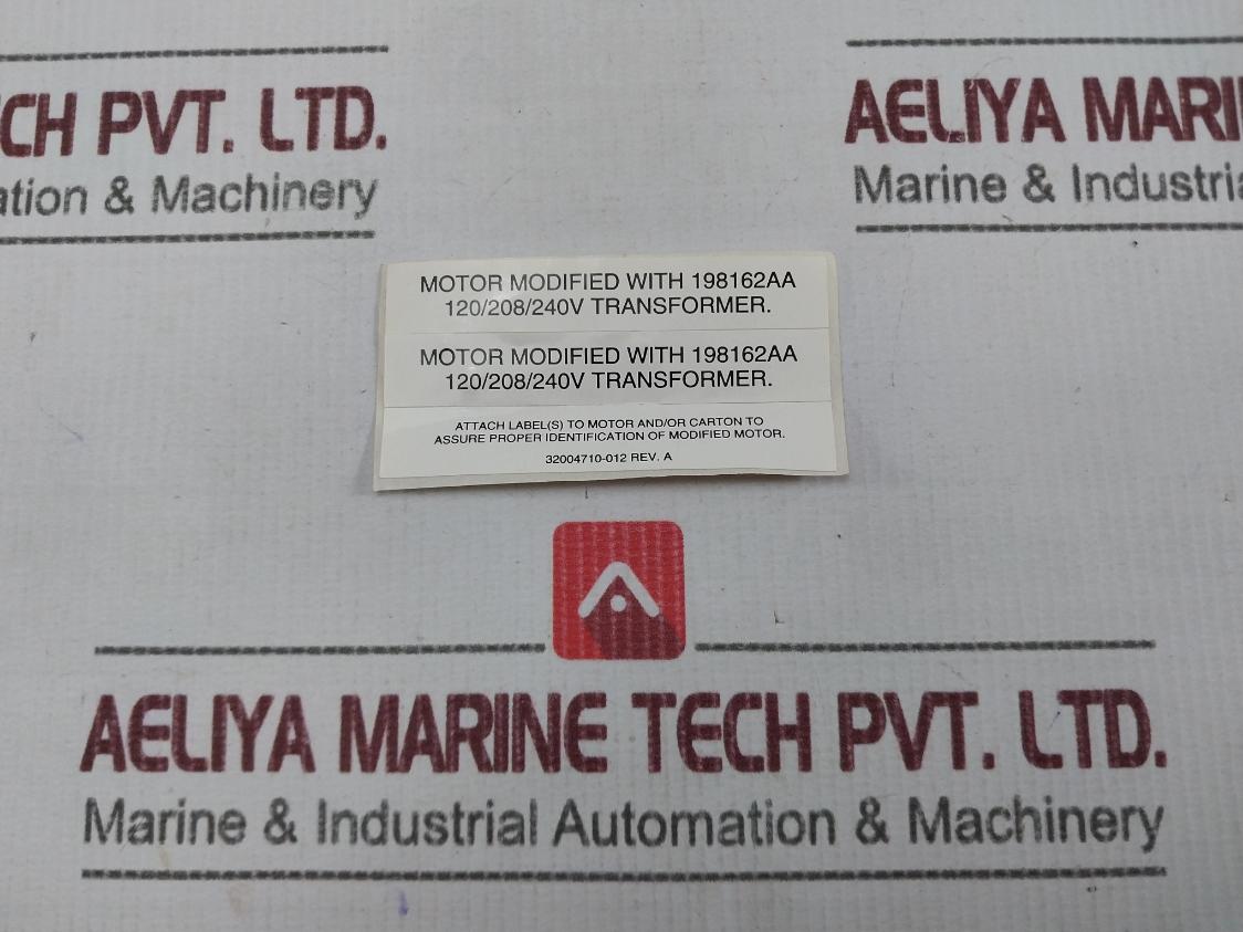 Honeywell 198162Aa Mounted Modutrol Iv Motor Transformer 24Vac 40Va