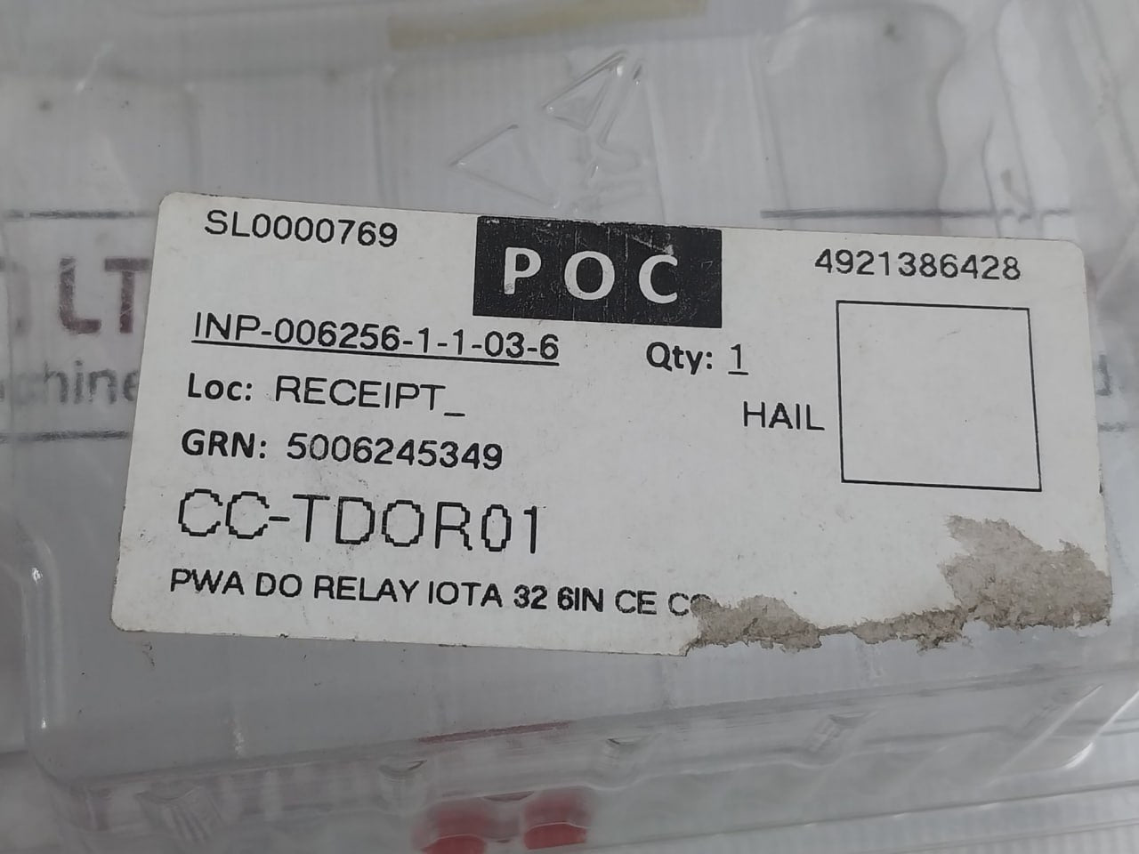 Honeywell Cc-tdor01 Digital Output Relay Iota Module Rev A1 Sl0000769