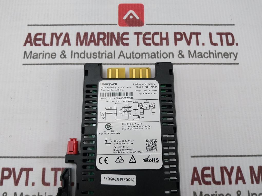 Honeywell Cc-uaia01 Analog Input Isolator +24V Dc 62Ma