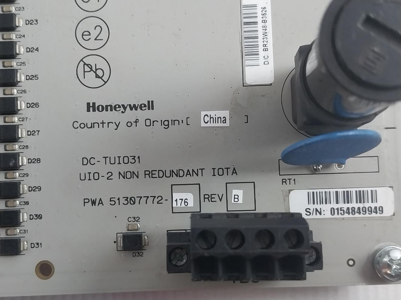 Honeywell Dc-tuio31 Uio-2 Non Redundant Iota Module Pwa 51307772-176