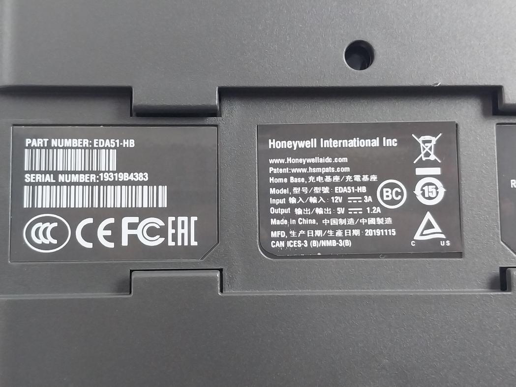 Honeywell Eda51-hb Charging Dock Handheld Terminal 12V---3A