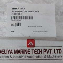 Honeywell Fs-cci-hse-20 Ethernet Communication Cable Set 2.0 Meter 51156783-902