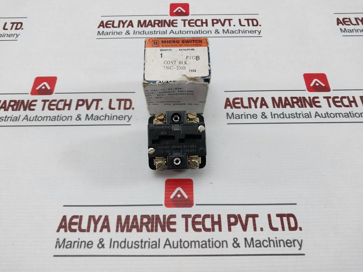 Honeywell Ptcb Contact Block , Honeywell Micro Switch 600Vac-125 Vdc-hvy Dty