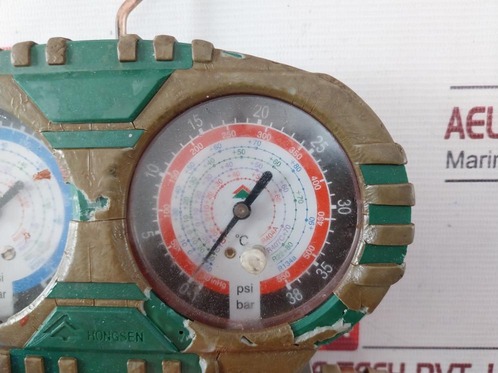 Hongsen Hs-18 Manifold Pressure Gauge -30 To 550 Psi R404A