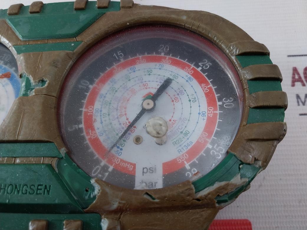 Hongsen Hs-18 Manifold Pressure Gauge -30 To 550 Psi R404A