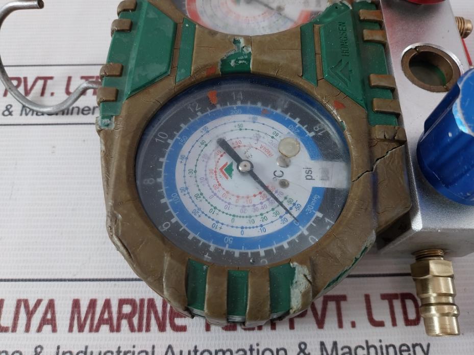 Hongsen Hs-18 Manifold Pressure Gauge -30 To 550 Psi R404A