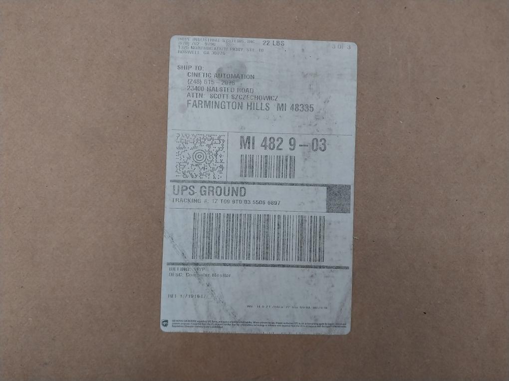 Hope His-ml19-ctbf 19” Panel Mount Industrial Monitor Display Set