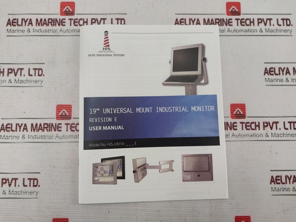 Hope His-um19-cgbe-f 19” Universal Mount Industrial Monitor Display 110043085