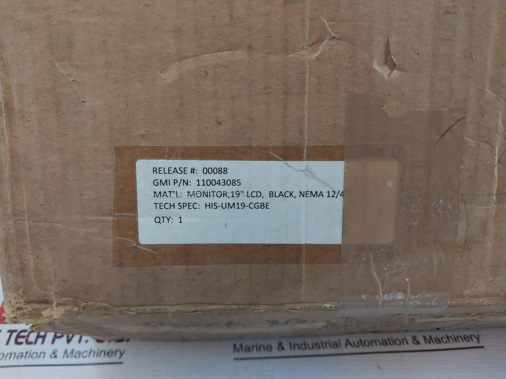 Hope His-um19-cgbe-f 19” Universal Mount Industrial Monitor Display 110043085