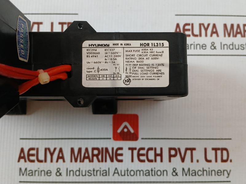 Hor 1K 5 Thermal Overload Relay Hyundai 660V
