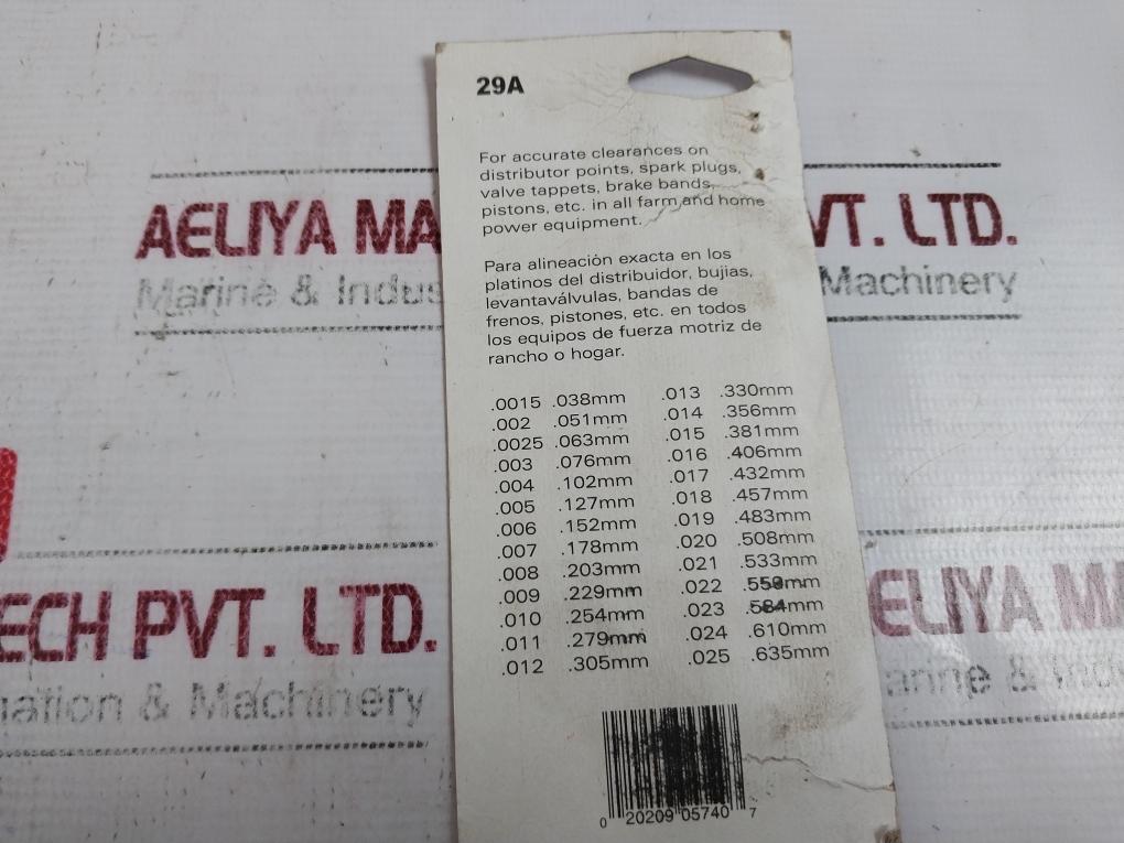 Horizon Tool 29a 26 Blade Feeler Gauge