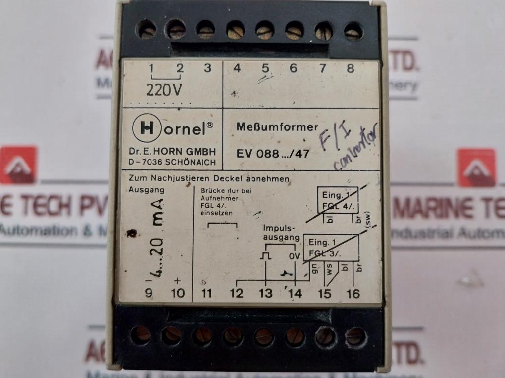 Hornel Ev 088…/47 Transducer 220V 4-20Ma