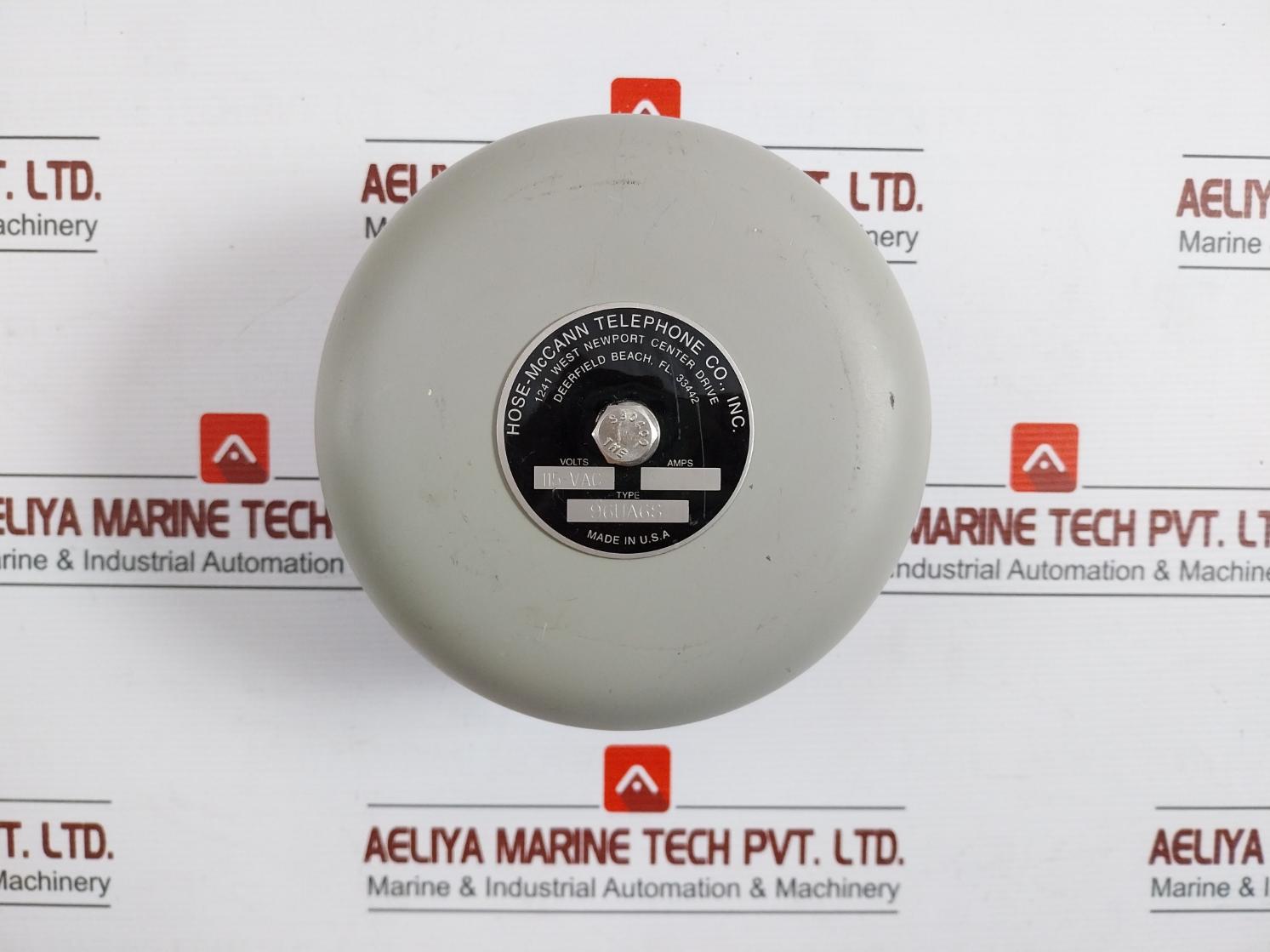 Hose-mccann 96Ua6S Signal Industrial Signaling Bell 115 Vac