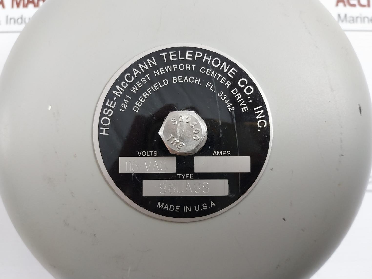 Hose-mccann 96Ua6S Signal Industrial Signaling Bell 115 Vac