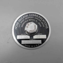 Hose-mccann Communications 96Ud10S-024 Electrical W.T. Bell 96Ud Series 24-vdc
