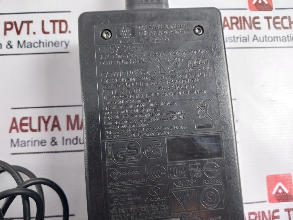 Hp 0957-2093 Ac Power Adapter 100-240V~ 1800Ma 50/60Hz +32V--- 2500Ma
