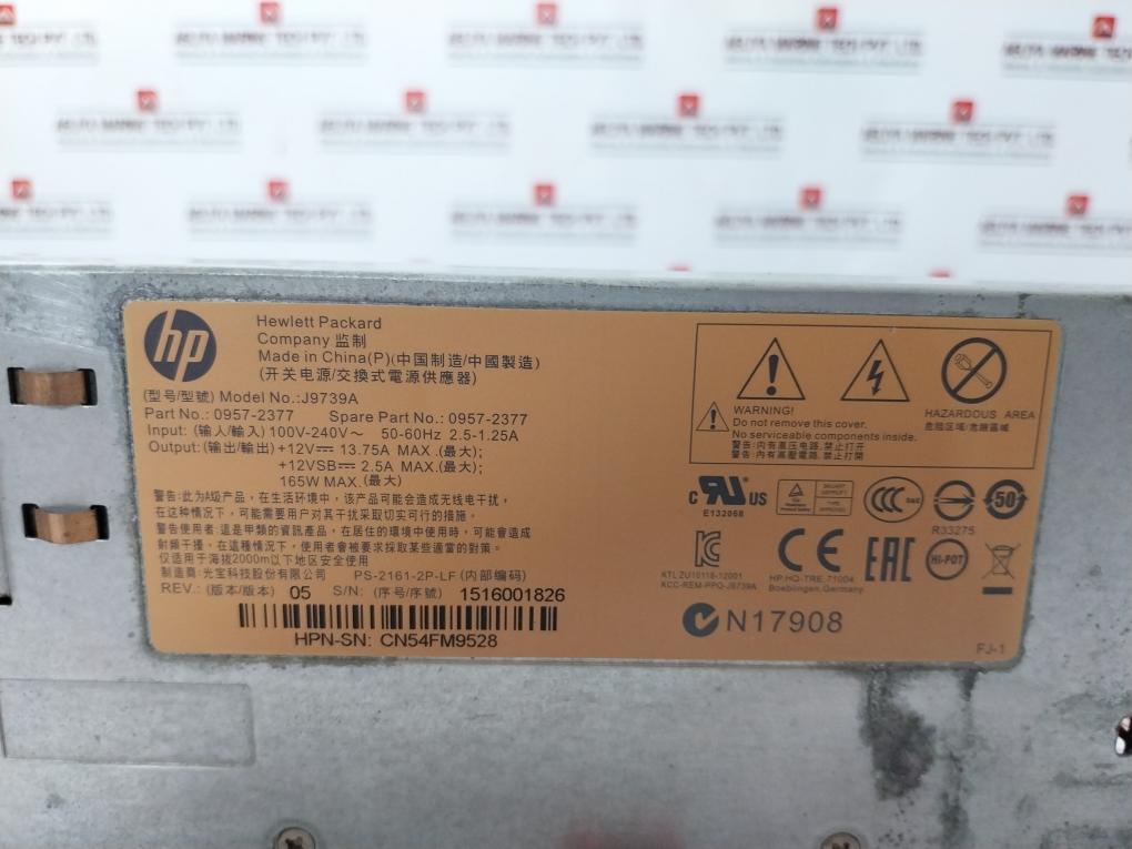 Hp 0957-2377 J9739a Switching Power Supply 100v-240v~ 50-60hz 2.5-1.25a