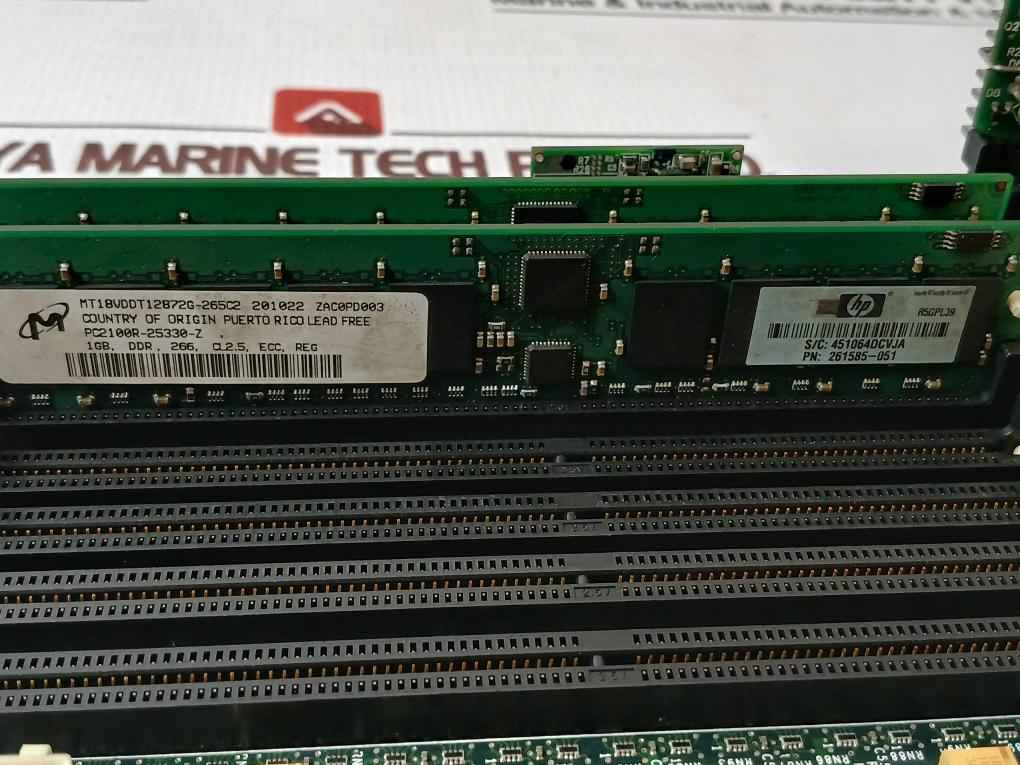 Hp 261585-051 Ecc Registered Memory Module 128Mb Dimm 94V-0 Pc2100R-25330-z
