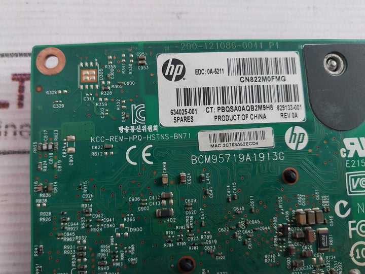 Hp 634025-001 4 Port Ethernet Adapter Rev 0A