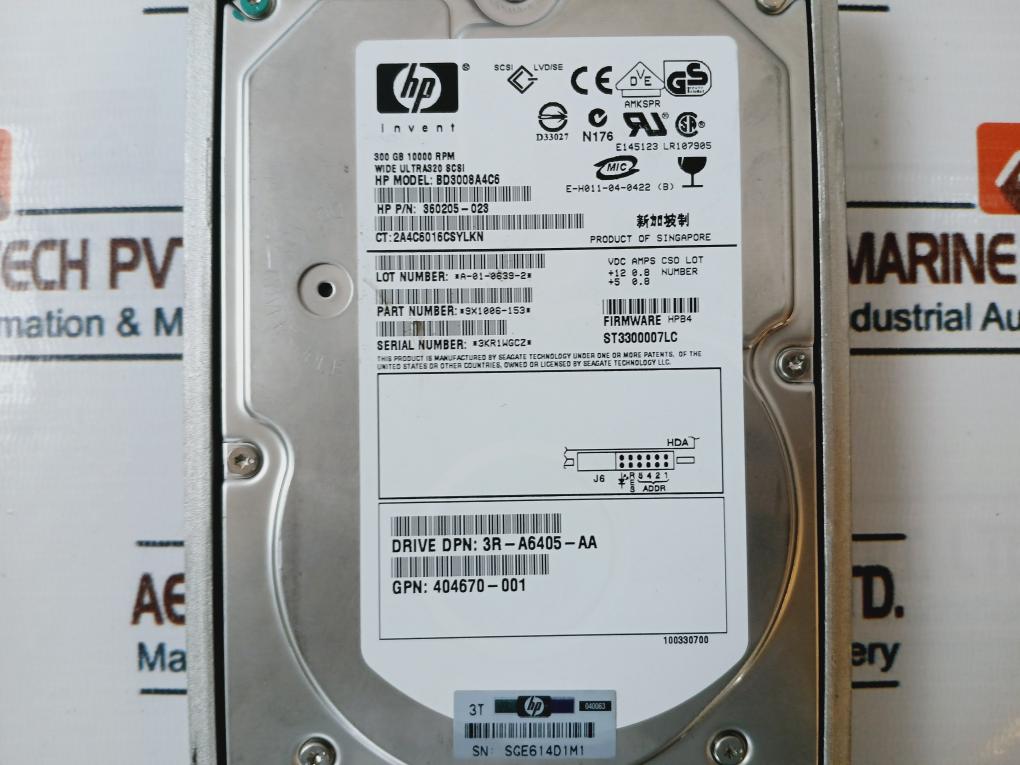 Hp Bd3008A4C6 360205-023 Hard Drive 300 Gb 10000 Rpm