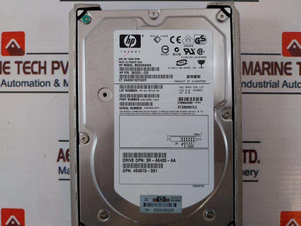 Hp Bd3008A4C6 Hard Drive 360205-023 300Gb 10000 Rpm