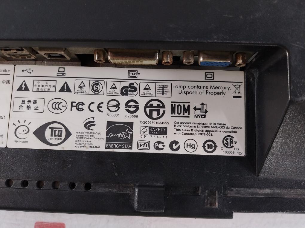 Hp Compaq La1951G Color Lcd Monitor 100-240V