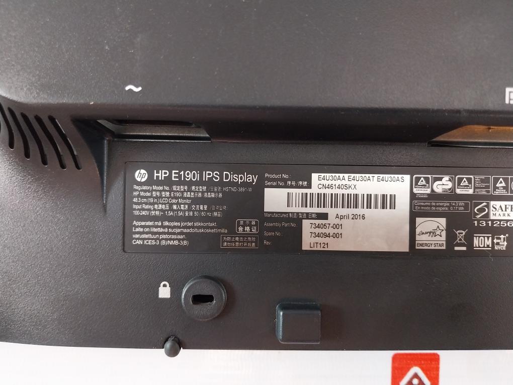 Hp E190I Ips Display Hstnd-3891-w