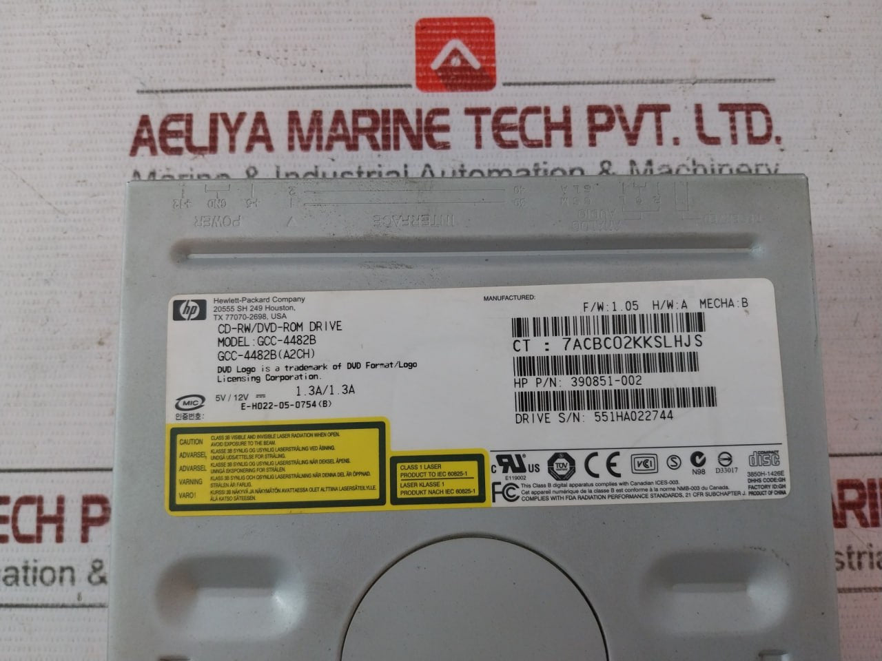 Hp Gcc-4482B Cd-rw/Dvd-rom Drive E119002 3850H-1426E