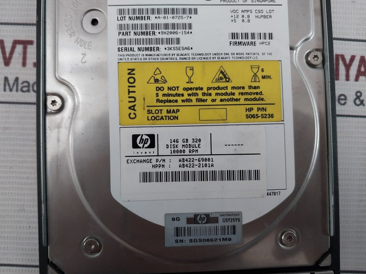 Hp Rx2620 Integrity Server Ab331A Rev.A 8A 100-127V- 50/60Hz Hpc2 10000Rpm